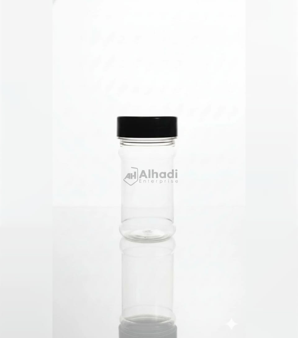 Clear plastic jar 180 ml - Image 2