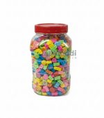 Clear plastic jar with red lid 1000 ml