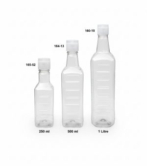 Square Pet oil bottles