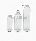 Square juices bottles