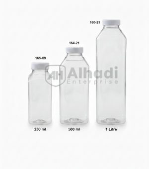 Square juices bottles