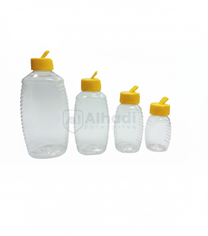 Honey bottles with flip cap
