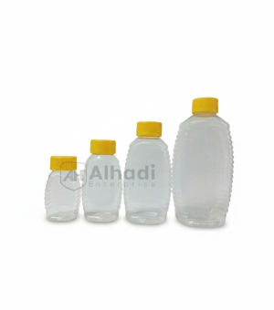 Honey bottles with plain cap