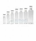 Clear plastic bottles with umbrella cap