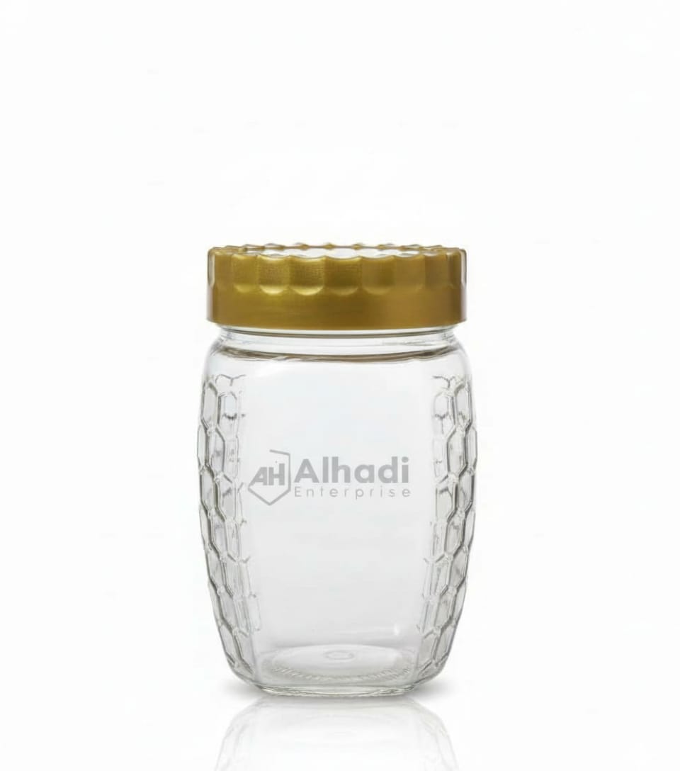 Honey comb jar with golden lid 250 gram - Image 2