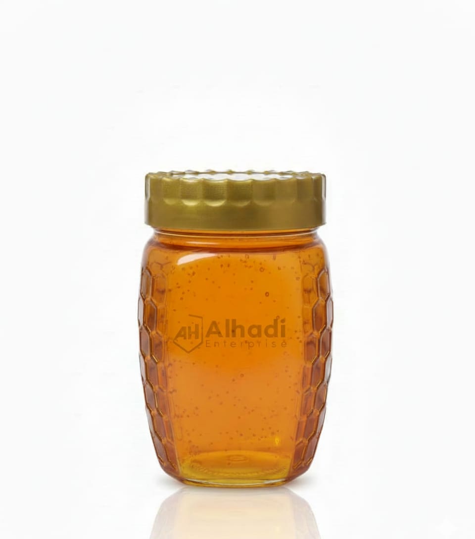 Honey comb jar with golden lid 250 gram - Image 4