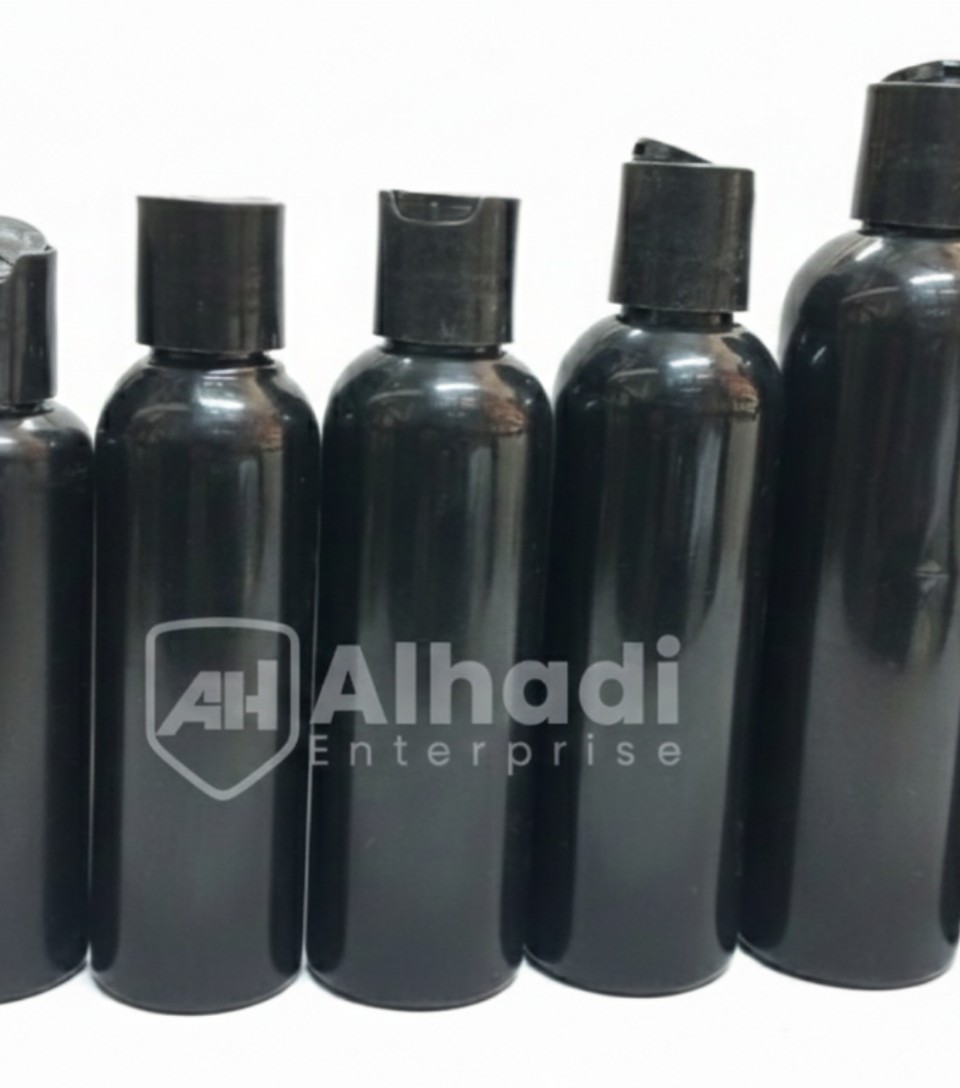 Round Black pet bottles - Image 2