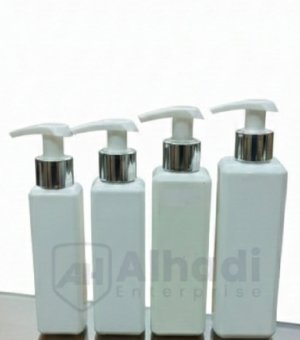 Silver cap pump bottles